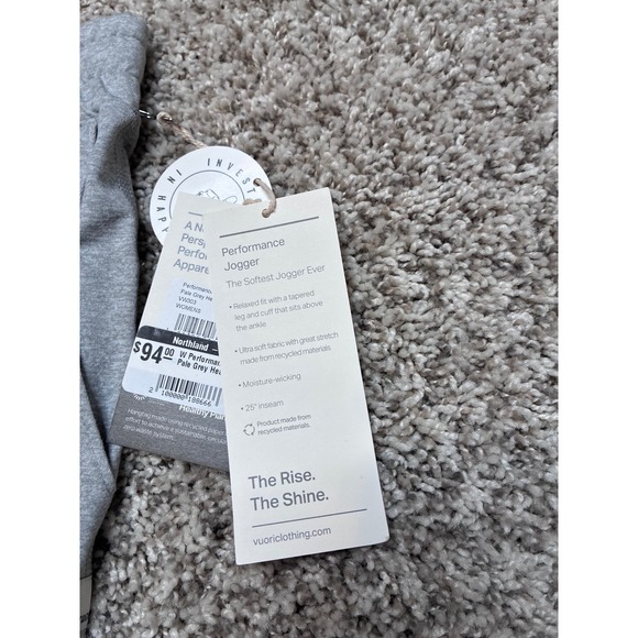 Vuori DreamKnit Performance Jogger Pants Pale Grey Heather Lounge Athleisure L - Picture 5 of 9